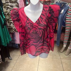 M2 Tiger Pink Blouse New